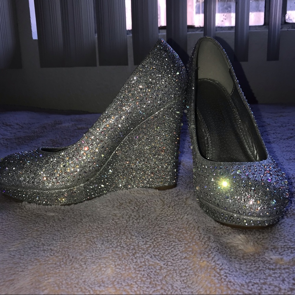 Rhinestone Sliver Wedges